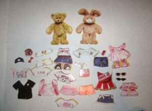Juego de 27 piezas Build a Bear Furry Friends de madera magnética de 7" Bear & Bunny - Imagen 1 de 4