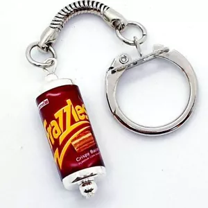 Unique FRAZZLES KEYRING handcrafted BACON FLAVOUR miniature RETRO SNACK crisps - Picture 1 of 1