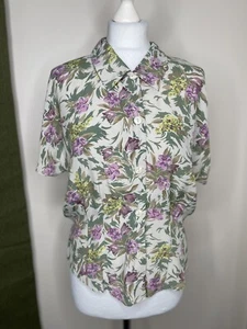 Camicetta floreale vintage Laura Ashley made in Great Britain taglia 12 estiva classica - Foto 1 di 9