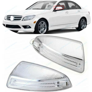Pair Mirror Turn Signal Light For 2008-2012 Mercedes Benz C W204 C300 C63 C350 - Picture 1 of 7