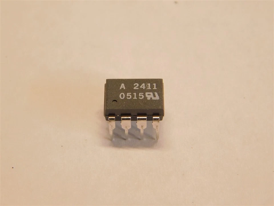 2 Avago / Broadcom HCPL-2411 High Speed Optocoupler ICs 20MBd 3750Vrms 8-DIP - Image 1 of 1