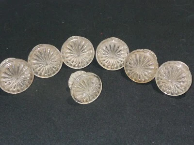 7 tiradores de perillas de cajón de vidrio sándwich antiguos Foto 1 de 4