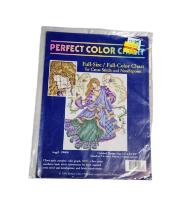 Angel Perfect Color Cross Stitch Chart 91006 1999 - Image 1 of 3
