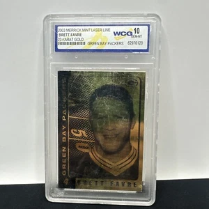 ¡Tarjeta de oro Brett Favre 2003 edición limitada Green Bay Packers WCG GEMMT 10 23 KT! - Imagen 1 de 3