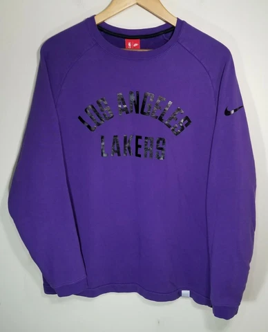 Nike Los Angeles Lakers NBA MODERN Purple Pullover Crew Neck Sweater Men's Large Cover