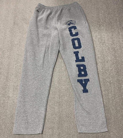 Colby College Sweatpants Men Large Adult Gray NCAA University Mules Waterville Cover