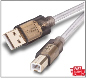 Cable de impresora 30 pies, 2,0 impresora escáner cable USB tipo a macho a B macho alto - Imagen 1 de 2