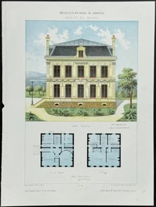 Edificio y plano parisino pequeño. 16 - 1860 casas de campo nuevas - Imagen 1 de 1