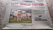 SUBBUTEO TABLE CRICKET TEST MATCH EDITION Plus Anni '60 Boxed Raro