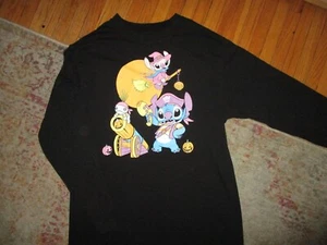 LILO & STITCH HALLOWEEN T SHIRT Disney Long Sleeve Pirate Witch Costume YOUTH XL - Picture 1 of 4