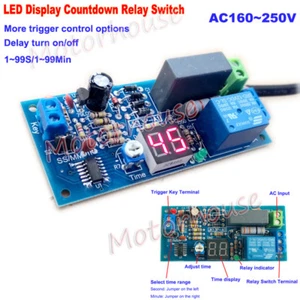 LED Display AC220V 230V Trigger Delay Timer Switch Turn On Off Time Relay Module - Picture 1 of 11