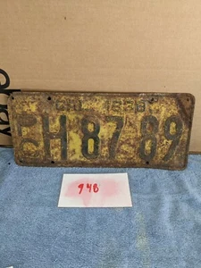 1938 California  Antique License Plate  PC H87 89 - Picture 1 of 2