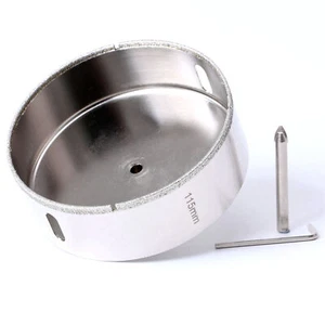 4.5" Diamond Hole Saw with Pilot Bit for Granite Porcelain and Granite Drilling - Picture 1 of 15