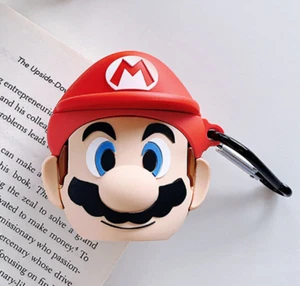 Mario Bros 3D AirPods Silicone Case Cover For Apple Airpods 1st 2nd Gen /GIFT - Picture 1 of 4