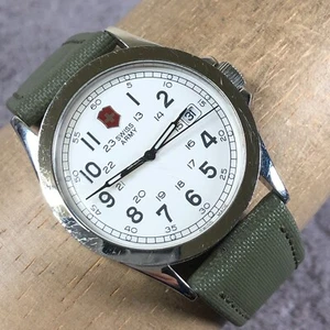 Victorinox Swiss Army Infantry Men Leather Quartz For Watch Parts Or Repair Only - Picture 1 of 13