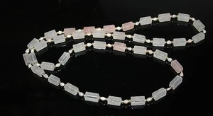 ROSE QUARTZ and Fresh Water Pearl Necklace 32" 81716H - Picture 1 of 1