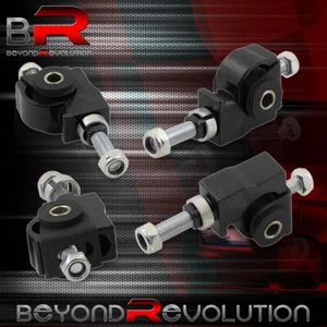 For 1992-1995 Civic Del Sol EG EX SI 4PCS Black Front Adjustable Camber Arm Kit - Picture 1 of 3