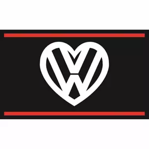 I Love My VW Flag - 150cm x 90cm (5ft x 3ft) with Eyelets - Black & White - Picture 1 of 1