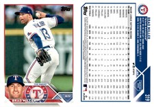 Brad Miller 2023 Topps Baseball Card 319  Texas Rangers