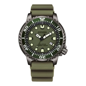 CITIZEN Eco-Drive Marine Series Military Green Divers 200m BN0157-11X - Picture 1 of 5
