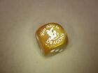 Golds With White - Special Engraved Here Be Dragon Die 16Mm D6 (Six Sided)