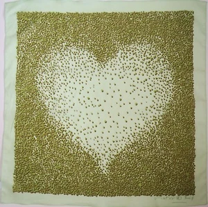 NEW Authentic VIKTOR & ROLF HEART Print 100% COTTON Small Scarf Bandana - Picture 1 of 3