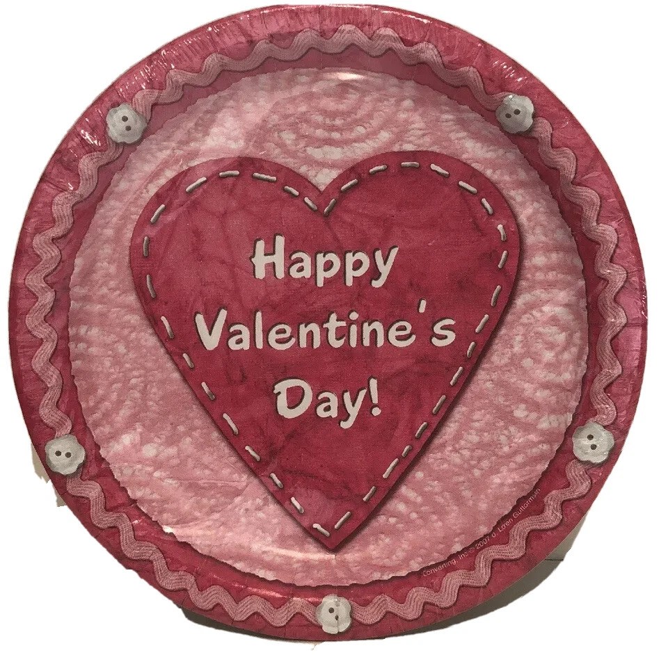 "Platos de papel de 9"" para manualidades de San Valentín Foto 1 de 1