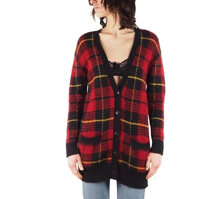 Polo Ralph Lauren Vintage Mujer Rojo Cuadros Largo Suéter Cárdigan Talla XS/S/M Foto 1 de 4