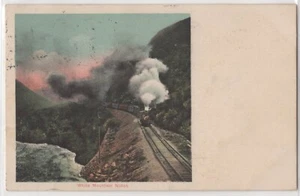 Railroad Train Big Smoke Plume White Mountain Notch NH 1907 Postcard - Picture 1 of 2