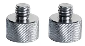 2 Stück MA-100 3/8" Stecker auf 5/8" Buchse Mikrofon Schraube Adapter On-Stage, Ständer - Bild 1 von 8