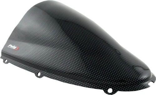 05-08 ZX6R 636 ZX6RR ZX10R Carbon PUIG Double Bubble Windshield Windscreen 4053C - Imagem 1 de 1