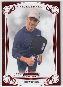 2023 LEAF PICKLEBALL PREMIER DREW BREES /25 RED FOIL #3