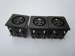 6 pcs S Terminal DIN Jack 4 pin Circular Jack Female PCB Mount Connector New - Picture 1 of 7