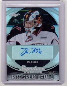 RYAN KUBIC 14/15 ITG Leaf Signature Series GRAY /50 Auto Autograph Rookie SP-RK1