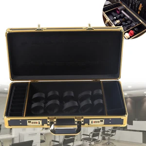 Barber Suitcase Carrying Case Clippers Trimmers Tool Storage Box Barber Chest - Bild 1 von 19