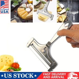 Stainless Steel Cheese -Slicer Perfectly Adjustable Thickness Wire Cheese Cutter - Picture 1 of 21