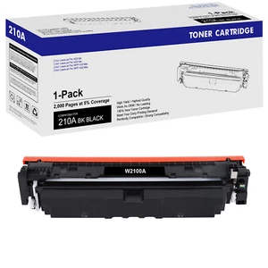 1 PACK 210A W2100A Black Laser Toner Cartridge Compatible with HP ( With Chip ) - Picture 1 of 8