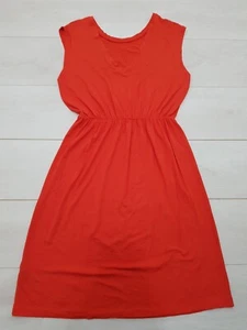 DOROTHY PERKINS A-Line Dress Size 14 Red Stretch Elastic Waist Sleeveless Summer - Picture 1 of 8