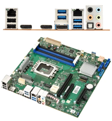 Placa-mãe Micro-ATX Intel Q670 2xM.2 DDR4 Dual LAN Mitac PH10ADU-Q670 LGA1700 - Imagem 1 de 3