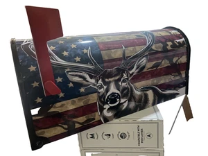 BUZÓN PERSONALIZADO BANDERA AMERICANA BUCK~SIN PINTURA~SIN DECOLORACIÓN~SIN ASTILLAS~¡AMANTES DE ESTADOS UNIDOS!!! - Imagen 1 de 4