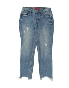 GUESS Womens Distressed Slim Jeans W28 L26 Blue Cotton BE95 - Picture 1 of 3