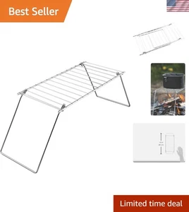 Tragbarer Grill aus legiertem Stahl zum Kochen auf Campingausflügen - 12,5" x 6,5" Oberfläche - Bild 1 von 7