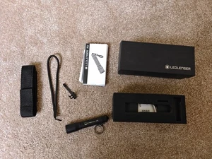 Led Lenser P3 Silver LED Torch Camping Mini Flashlight AAA Battery inc Case - Picture 1 of 4