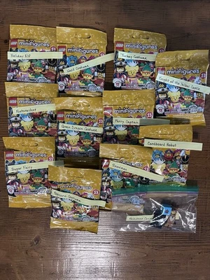 LEGO SERIE 23 Minifiguras 71034 Juego Completo - Bolsas Recortadas - Falta 1 Bolsa de Lámina Foto 1 de 4