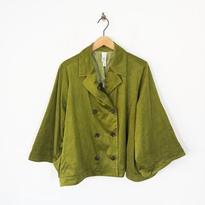 MarlaWynne искусственной замши широкий рукав куртка размер 3XL новый авокадо зеленый - Изображение 1 из 4