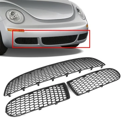 Пара решеток противотуманных фар центральная решетка переднего бампера для Volkswagen Beetle 2005-2010 - Изображение 1 из 4