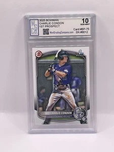Charlie Condon 2025 Bowman 1st Prospect Graded MGCo. Gem Mint 10 - Bild 1 von 1