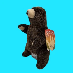 Folkmanis Grizzly Bear Little Bear Folk Tails Plush Vintage Toy Hand Puppet NEW - Picture 1 of 10