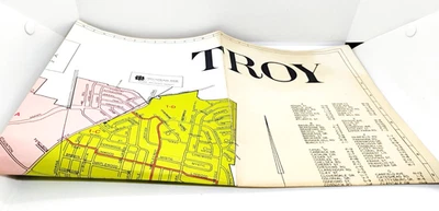 Карта первого национального банка City Of Troy, Ohio 1974 улица 44 дюйма x 32 дюйма односторонняя - Изображение 1 из 2