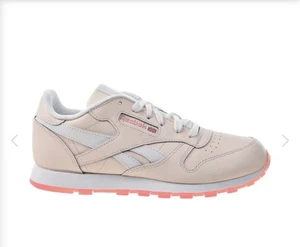 Zapatillas deportivas Reebok clásicas de cuero rosa pálido para niñas talla 5 - Imagen 1 de 8